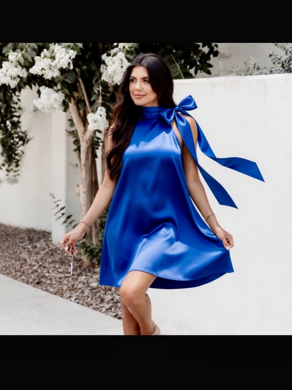 Eliza J Royal Blue‎ Halter Mini Dress